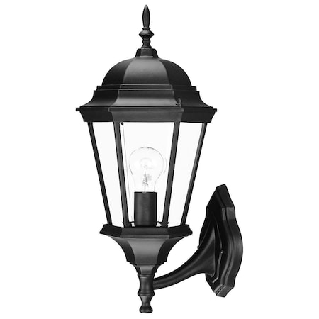 Homeroots 21.5 x 9 x 10 in. Richmond 1-Light Matte Black Wall Light 398592